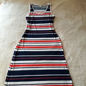 Striped Sleeveless Maxi Dress